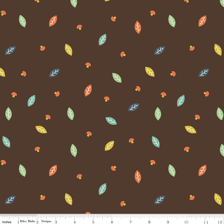 Woodland FLANNEL Fabric Leaf Brown by Ben Byrd for Riley Blake Designs –  Flat Creek Fabric