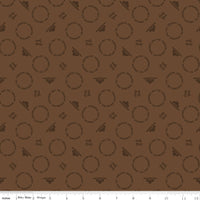 Only You Fabric - Text Toss Brown - Smokey Bear Fabric - Riley Blake Designs - C14644-BROWN