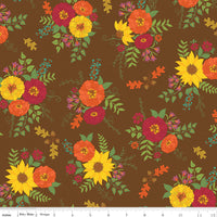 Autumn Afternoon Fabric - Main Brown - Heather Peterson - Riley Blake Designs - C14870-BROWN