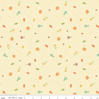 Autumn Afternoon Fabric - Fall Toss Cream - Heather Peterson - Riley Blake Designs - C14877-CREAM