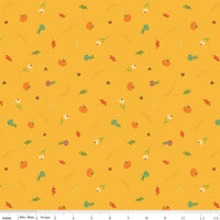 Autumn Afternoon Fabric - Fall Toss Saffron - Heather Peterson - Riley Blake Designs - C14877-SAFFRON