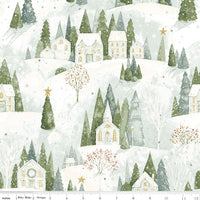 Magical Winterland Fabric - Home Sweet Home Snow - Lisa Audit - Riley Blake Designs - C14940-SNOW