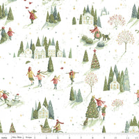 Magical Winterland Fabric - Winter Scene Snow - Lisa Audit - Riley Blake Designs - C14942-SNOW