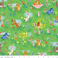 100 Aker Woods Fabric - Winne the Pooh Fabric - Main Green - Jill Howarth - Riley Blake Designs - C15170-GREEN