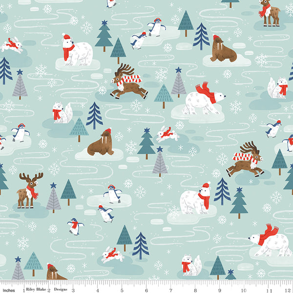 Northern Lights Flannel Fabric Main Glacier - Natalia Juan Abello - Riley Blake Designs - F15000-GLACIER